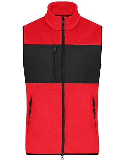 Daiber - Men´s Fleece Vest - Red, Black