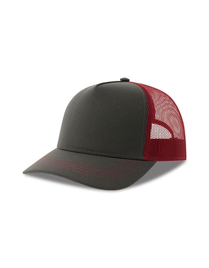 Atlantis - Rapper Canvas Cap Recycled - Dark Grey, Burgundy