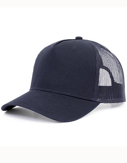 Brain Waves - 5-Panel Trucker Cap Recycled - navy, navy