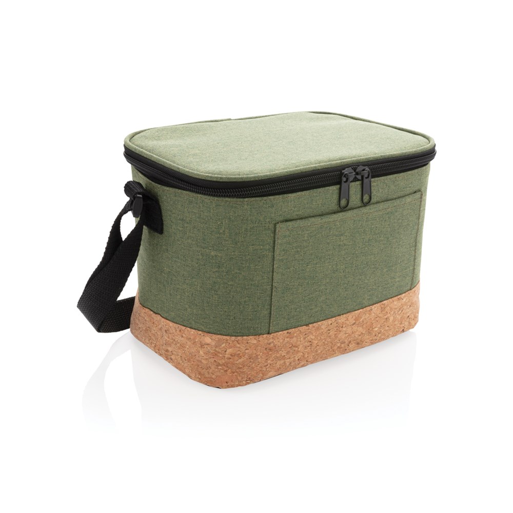 Two-Tone Kühltasche mit Korkdetails - grün (± PMS Green)