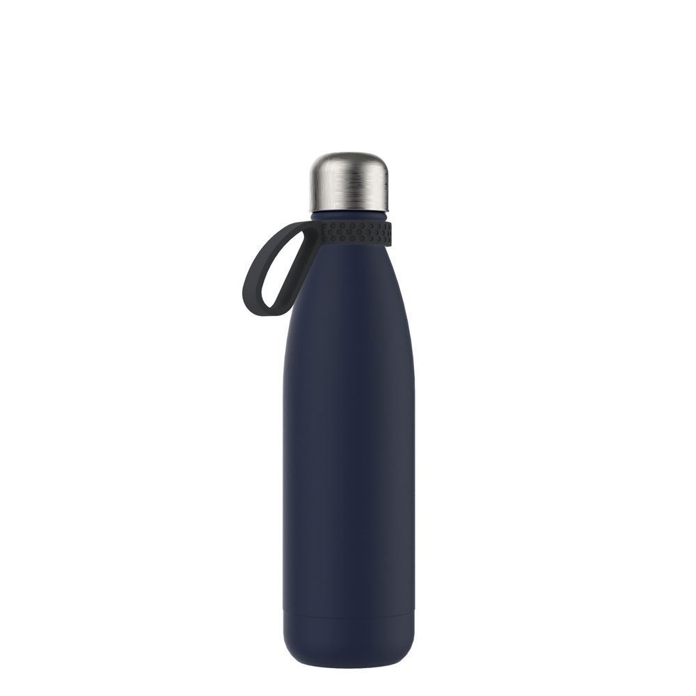 Thermotrinkflasche RETUMBLER-NIZZA - dunkelgrau, marineblau, silber
