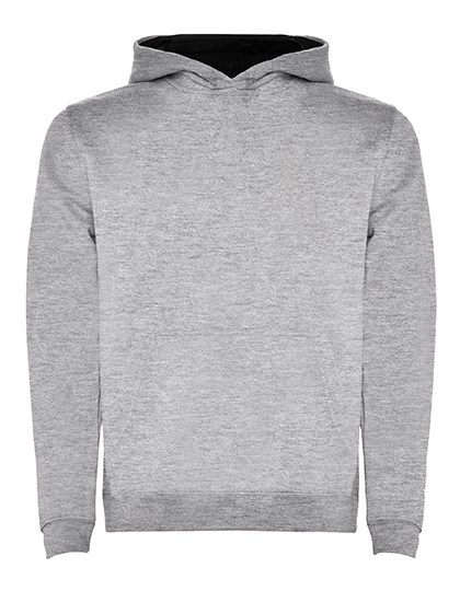 Roly - Kids´ Urban Hooded Sweatshirt - Heather Grey 58, Black 02