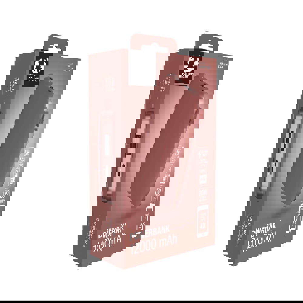 Fresh 'n Rebel Powerbank 12000 mAh USB-C Safari Red