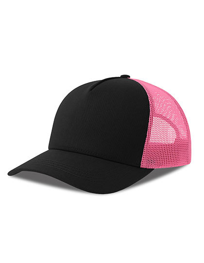 Atlantis - Rapper Cotton-S Cap - Black, Fuchsia Fluo