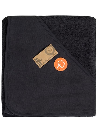 ARTG - PRINT-Me® Baby Hooded Towel - Black