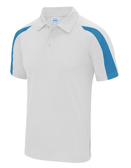 Just Cool - Contrast Cool Polo - Arctic White, Sapphire Blue
