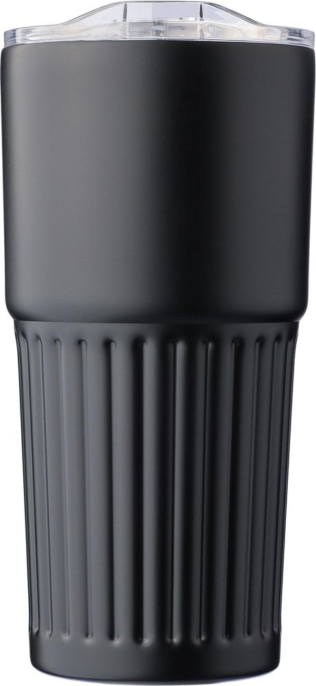 Recycelter doppelwandiger Trinkbecher aus Edelstahl (500 ml) Kael - schwarz