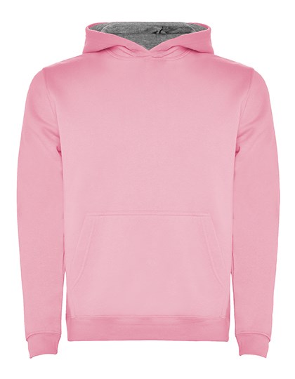 Roly - Kids´ Urban Hooded Sweatshirt - Light Pink 48, Heather Grey 58