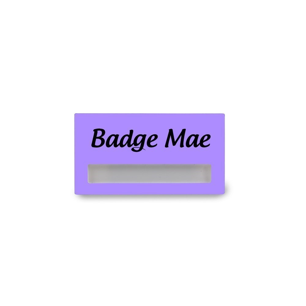 Badge Mae Rechteckig, 74 x 30 mm, Magnet, Vollfarbdruck