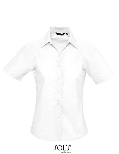 SOL´S - Women´s Oxford-Blouse Elite Short Sleeve - White