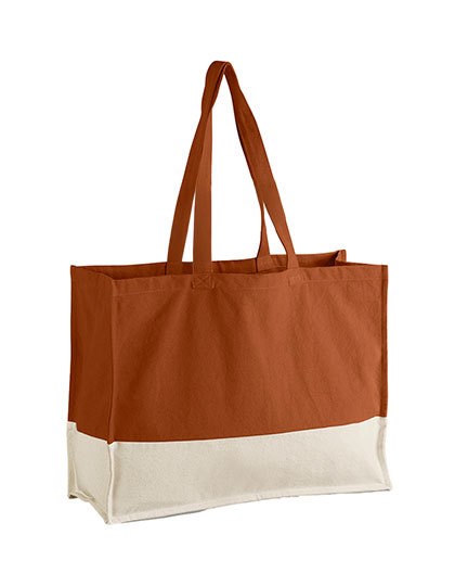 Westford Mill - EarthAware® Organic Contrast Shopper - Pumpkin, Natural