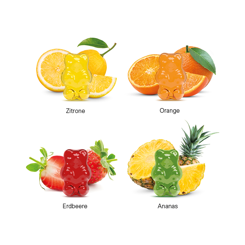 Fruchtgummi Tetraeder, Folie transparent, Trolli Fruchtgummi Autos