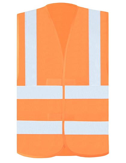 Korntex - Hi-Vis Safety Vest With 4 Reflective Stripes Hannover - Signal Orange