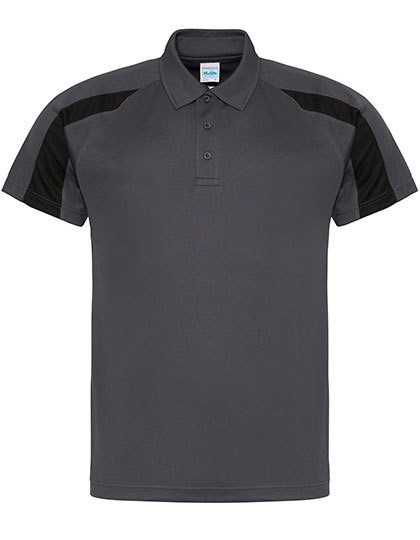 Just Cool - Contrast Cool Polo - Charcoal (Solid), Jet Black