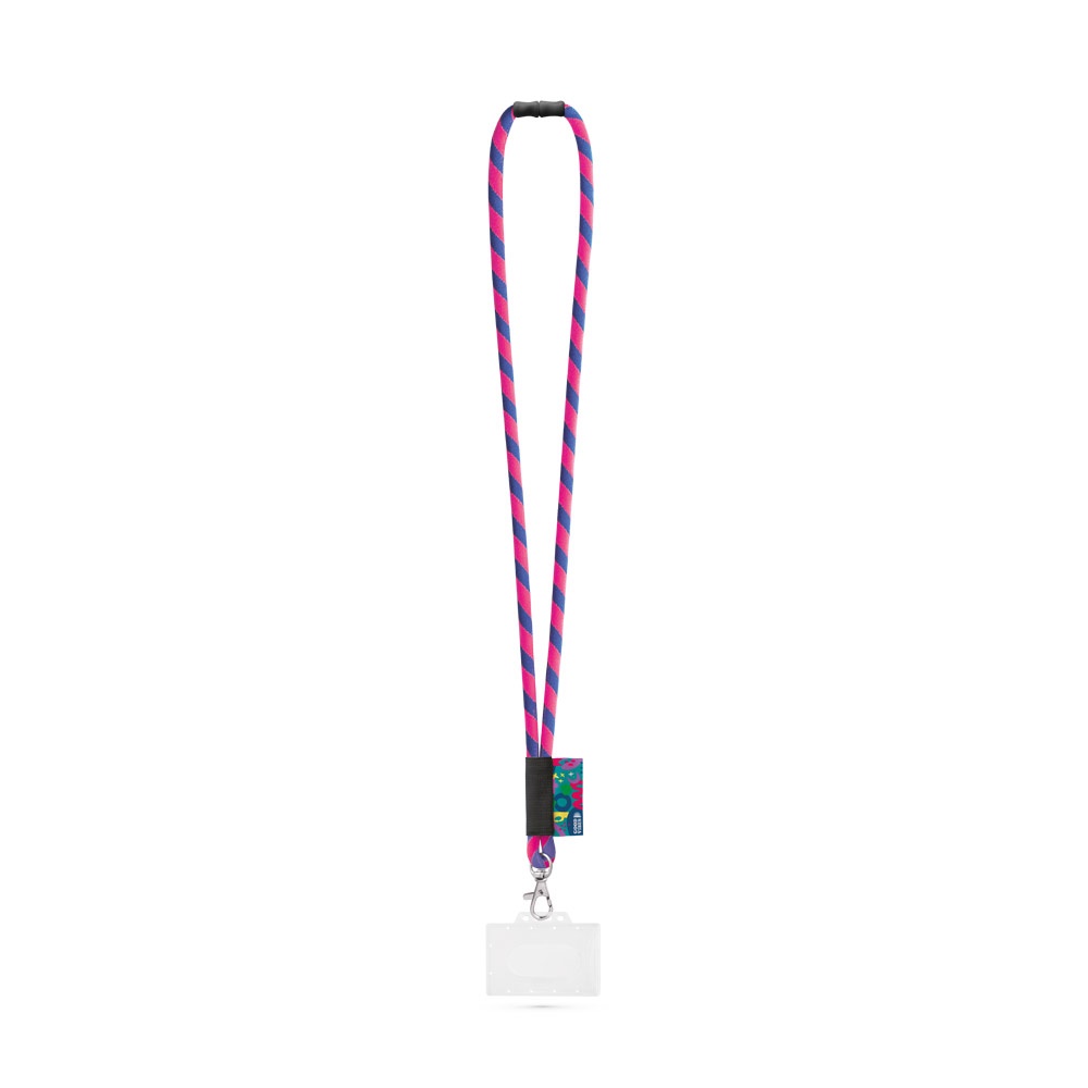WATFORD. Lanyard aus Polyamid - Rosa Hexachrome, Königsblau