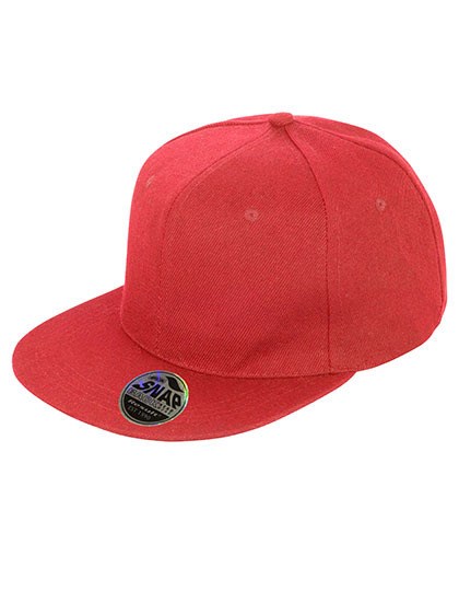 Result Headwear - Bronx Original Flat Peak Snapback Cap - Red
