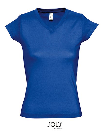 SOL´S - Women´s V-Neck-T-Shirt Moon - Royal Blue 241