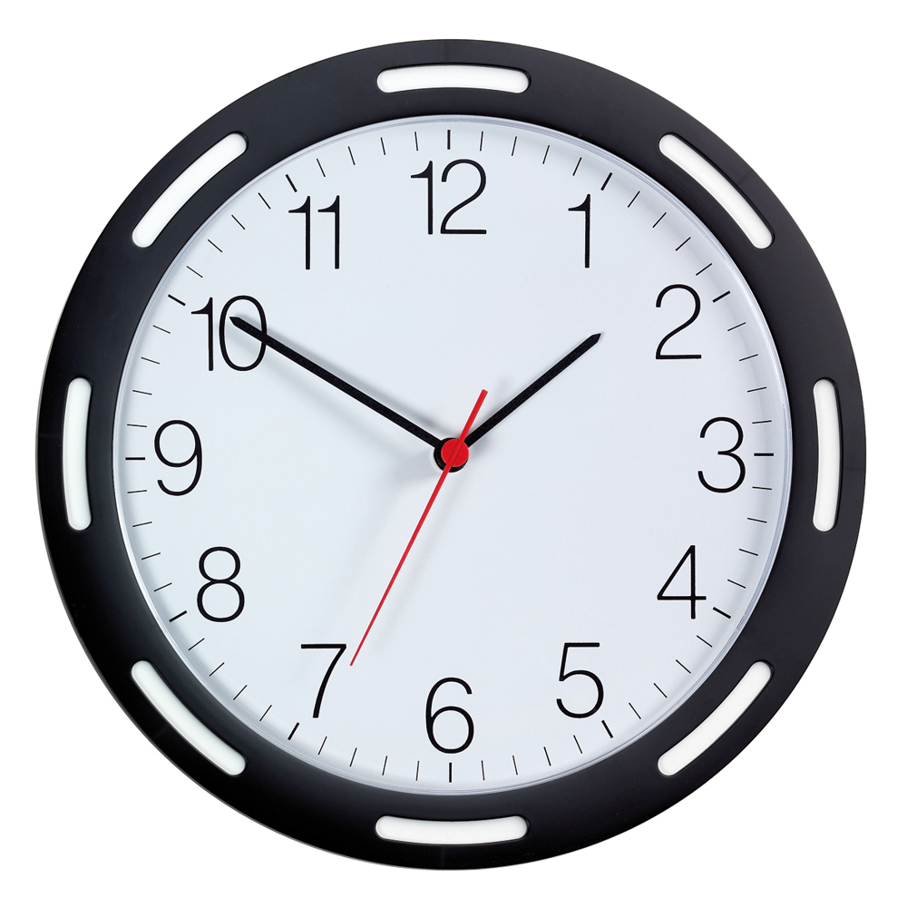 Quarz-Wanduhr U-1248 - schwarz/weiss