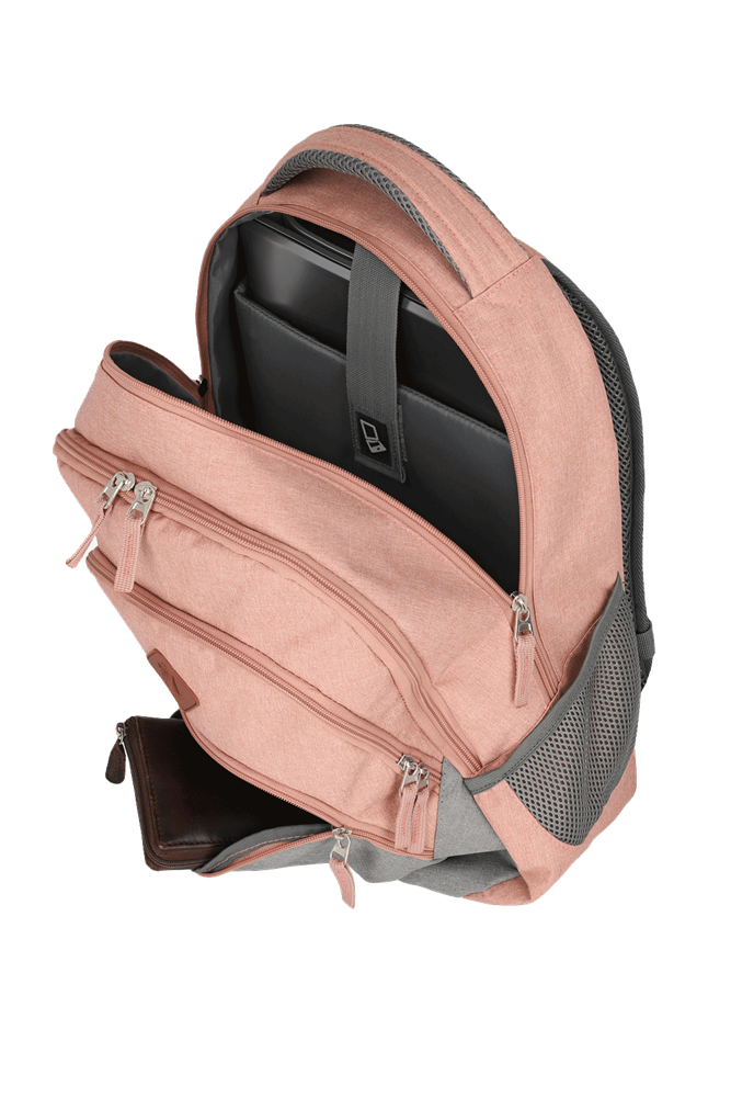 TRAVELITE BASICS Rucksack Melange, Rosa/Grau