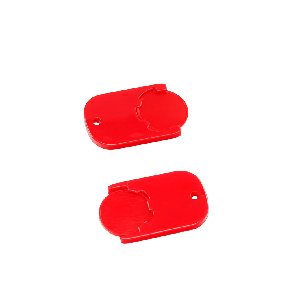 Chiphalter mit 1€-Chip "Gamma" - Rot/Rot