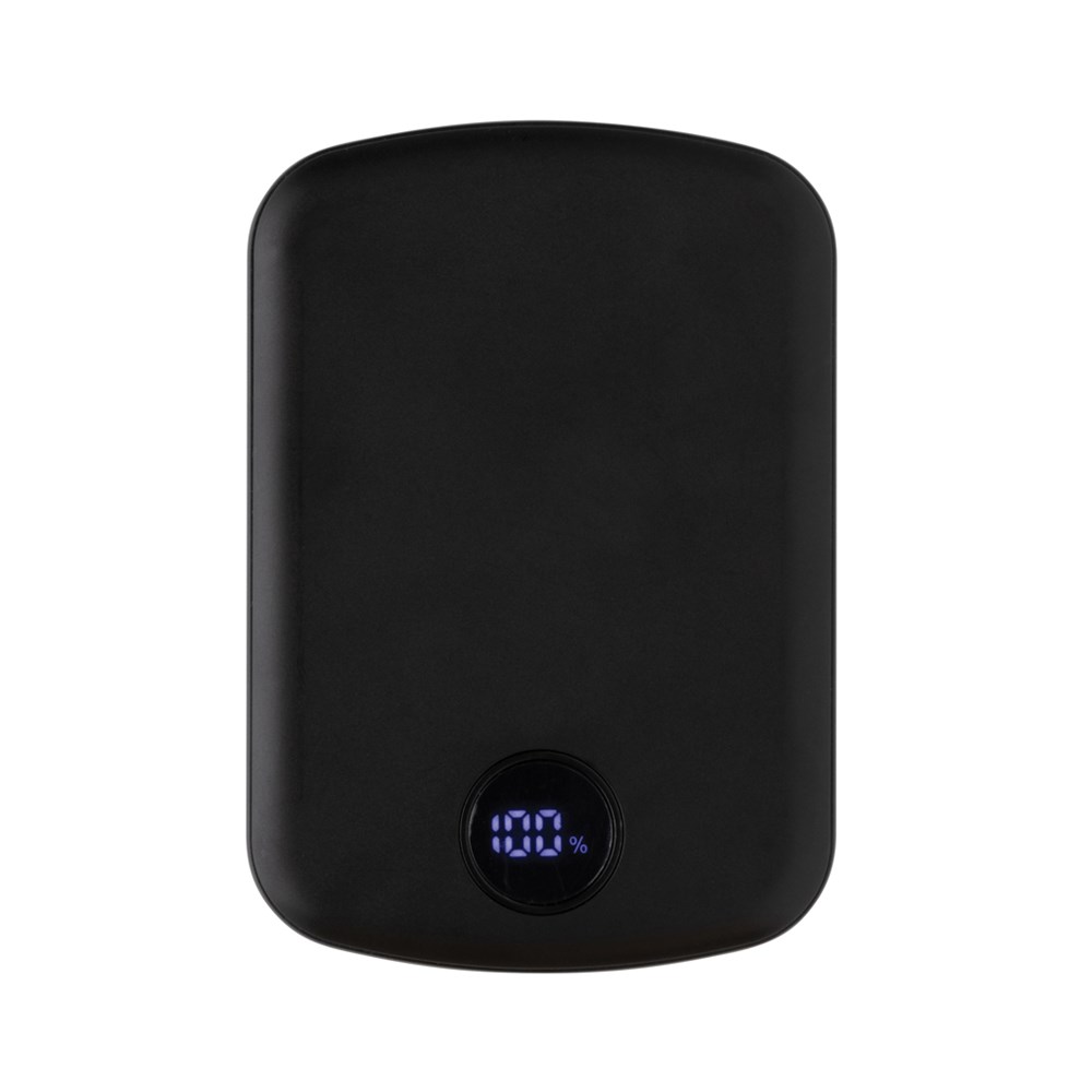 MagBoost 5.000mAh magnetische Powerbank aus RCS rec. Plastik - schwarz (± PMS Black)