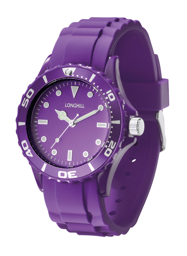 Kunststoffuhr LOGI LADY - Lila