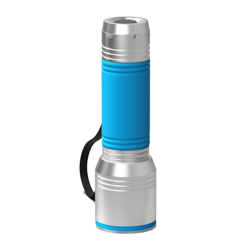 Taschenlampe REEVES-myFLASH 700 - silber, cyan