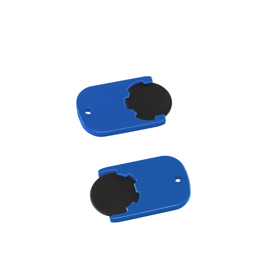 Chiphalter mit 1€-Chip "Gamma" - schwarz/blau