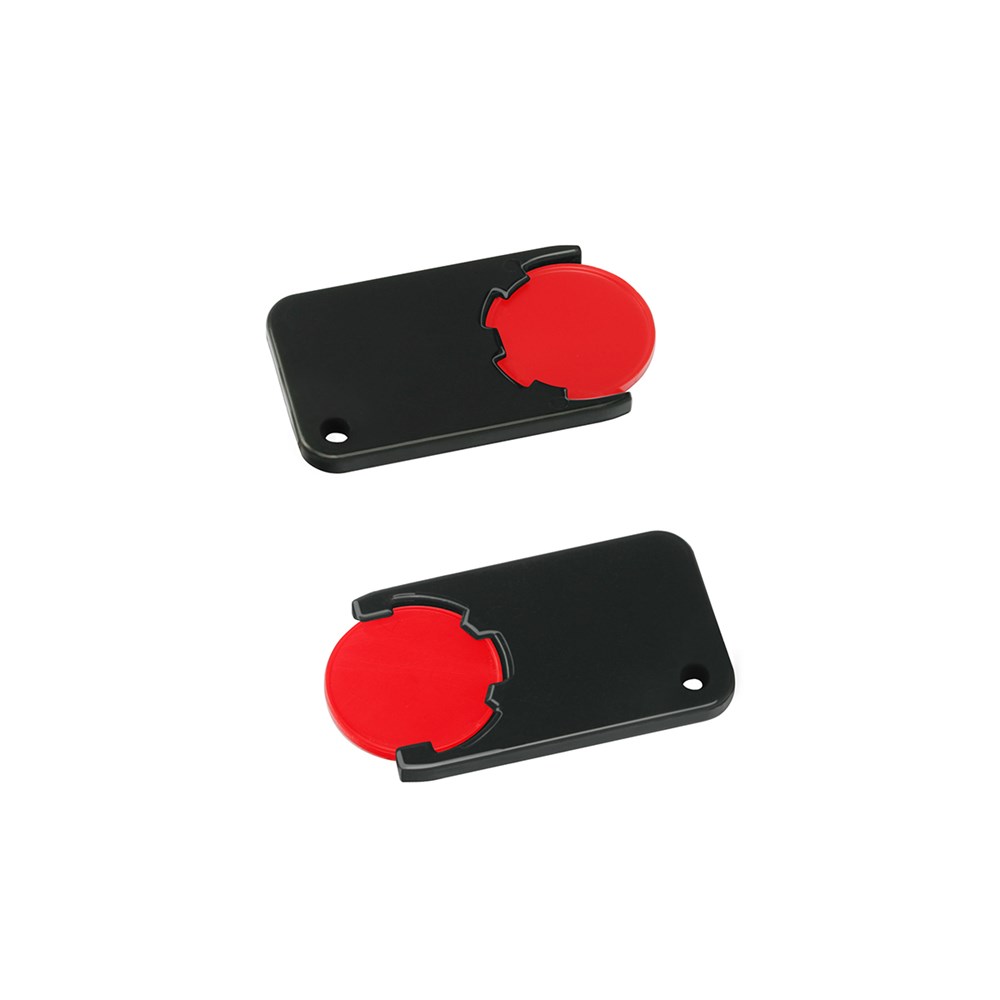 Chiphalter mit 1€-Chip "Beta" - rot/schwarz