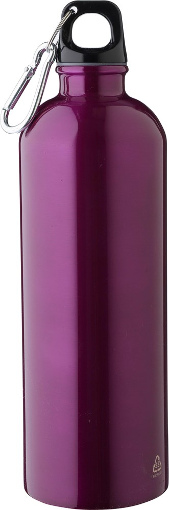 Recycelte einwandige Edelstahlflasche (750 ml) Emeric - Violett