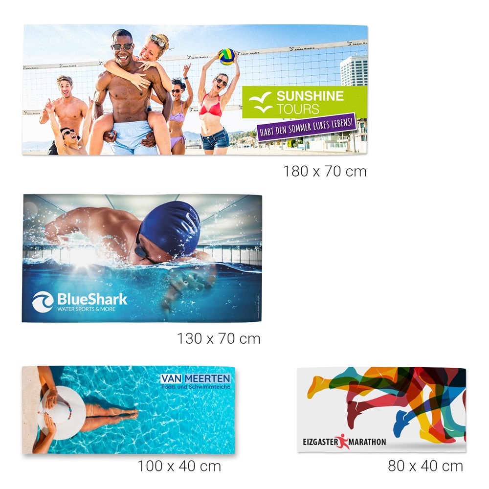 ActiveTowel® Sports 130x70 cm mit individueller Papierbanderole, All-Inclusive-Paket