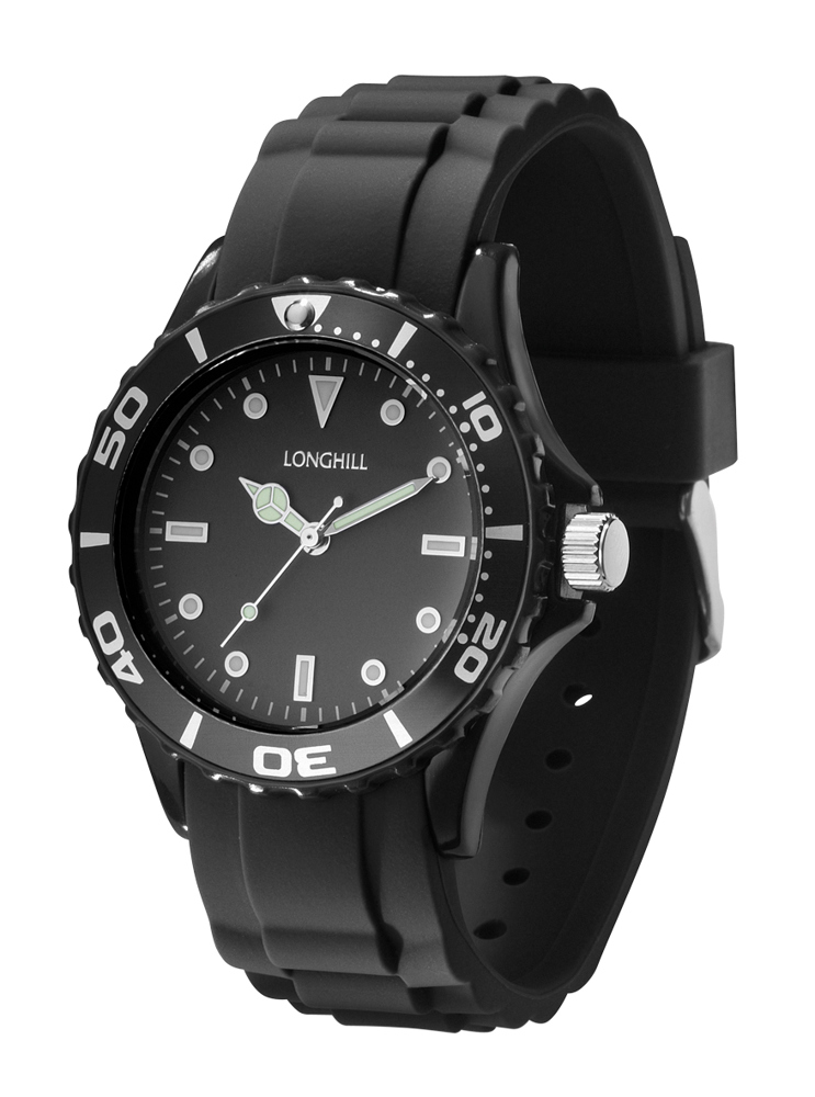 Kunststoffuhr LOGI LADY - schwarz