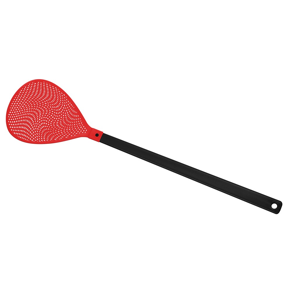 Fliegenklatsche "Oval" - schwarz/rot