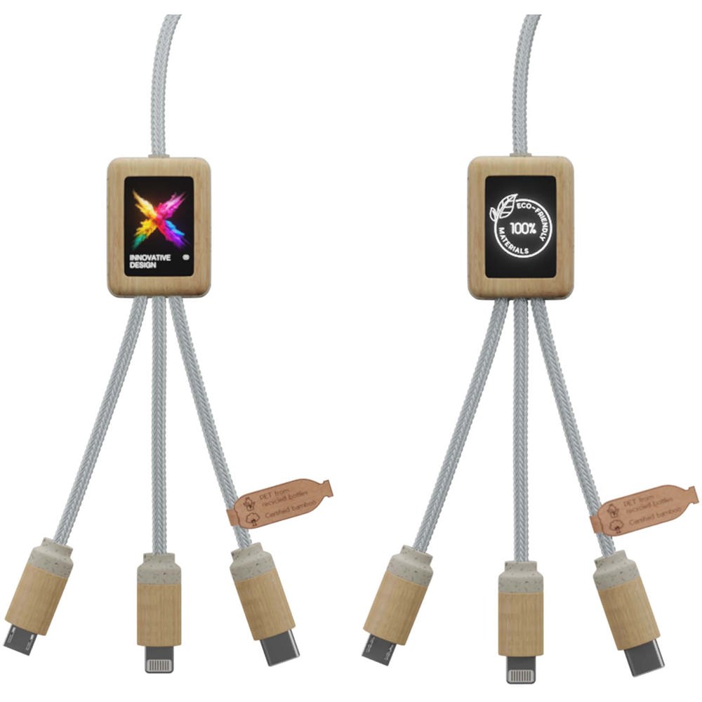 SCX.design C49 5-in-1 Ladekabel mit Leuchtlogo