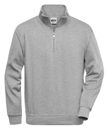 Daiber - Workwear Half Zip Sweat - Grey Heather