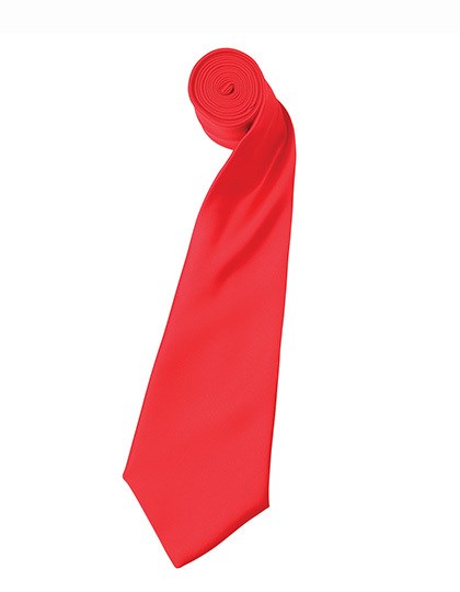 Premier Workwear - Colours Collection Satin Tie - Strawberry Red (ca. Pantone 186C)