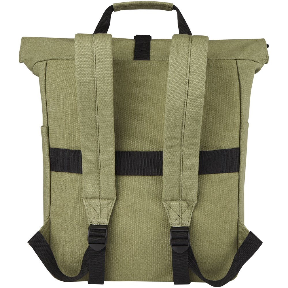 Joey 15" GRS Rolltop Laptoprucksack aus recyceltem Canvas 15 L