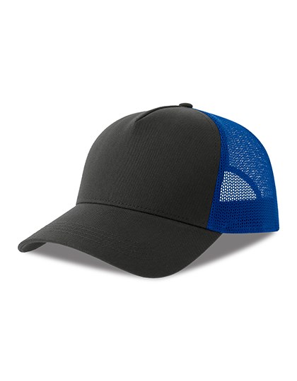 Atlantis - Rapper Cotton-S Cap - Dark Grey, Royal