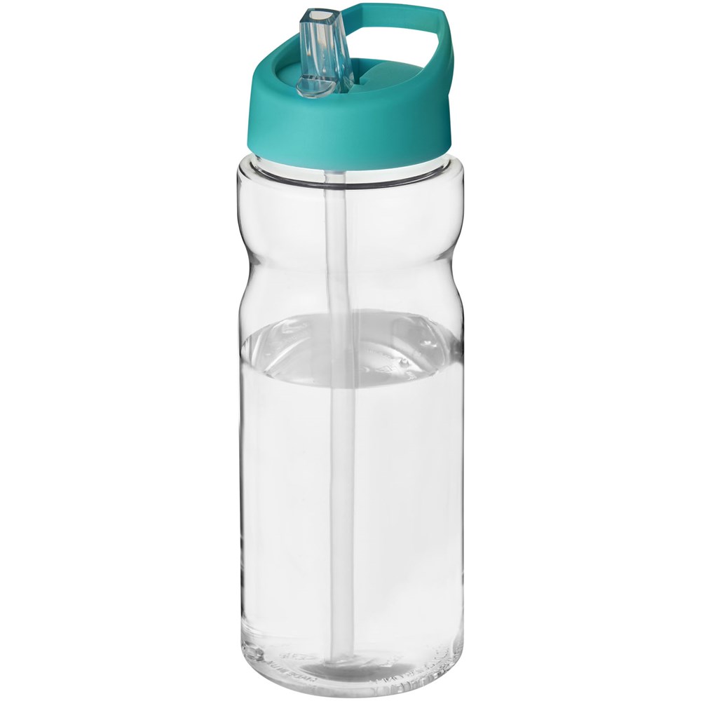 H2O Active® Base Tritan™ 650 ml Sportflasche mit Ausgussdeckel - transparent klar, aquablau