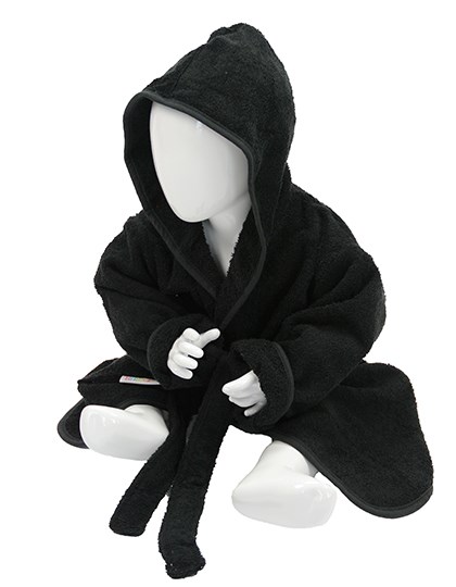 ARTG - Babiezz® Bathrobe With Hood - Black, Black