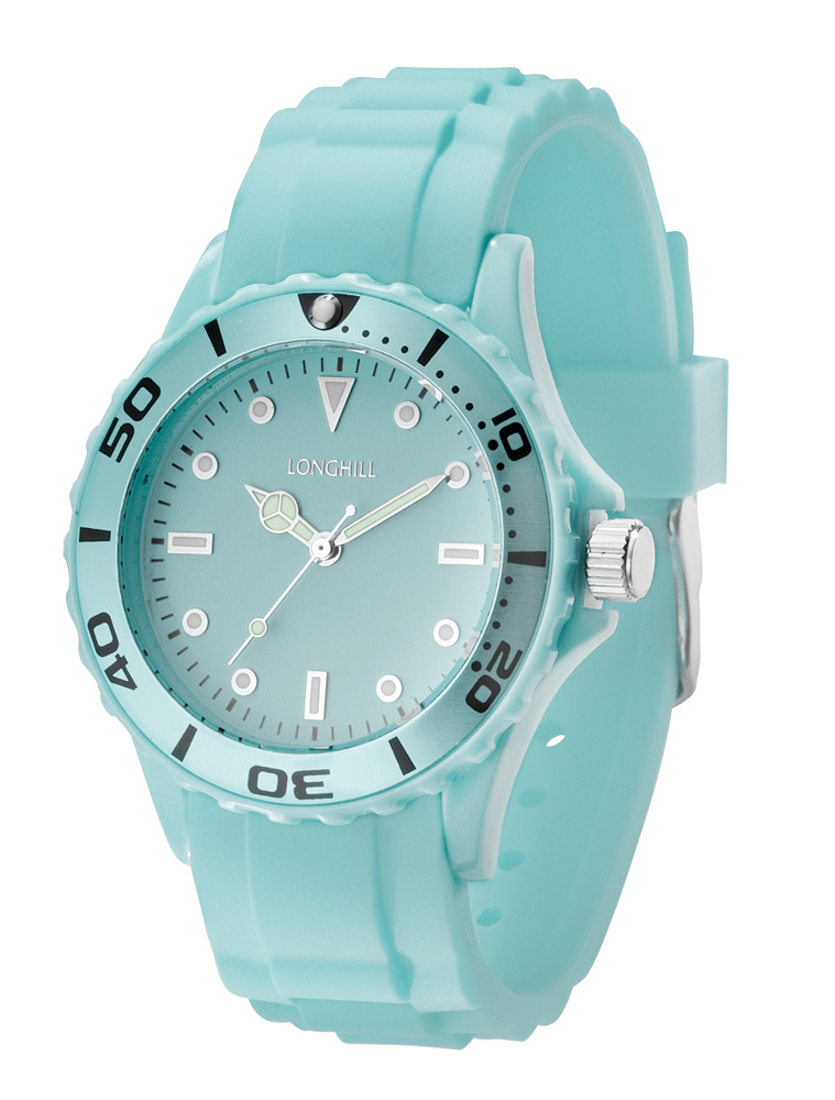 Kunststoffuhr LOGI LADY - pastel grün