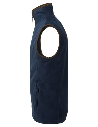 Premier Workwear - Men´s ´Artisan´ Fleece Gilet - Navy (ca. Pantone 533C), Brown (ca. Pantone 4975C)
