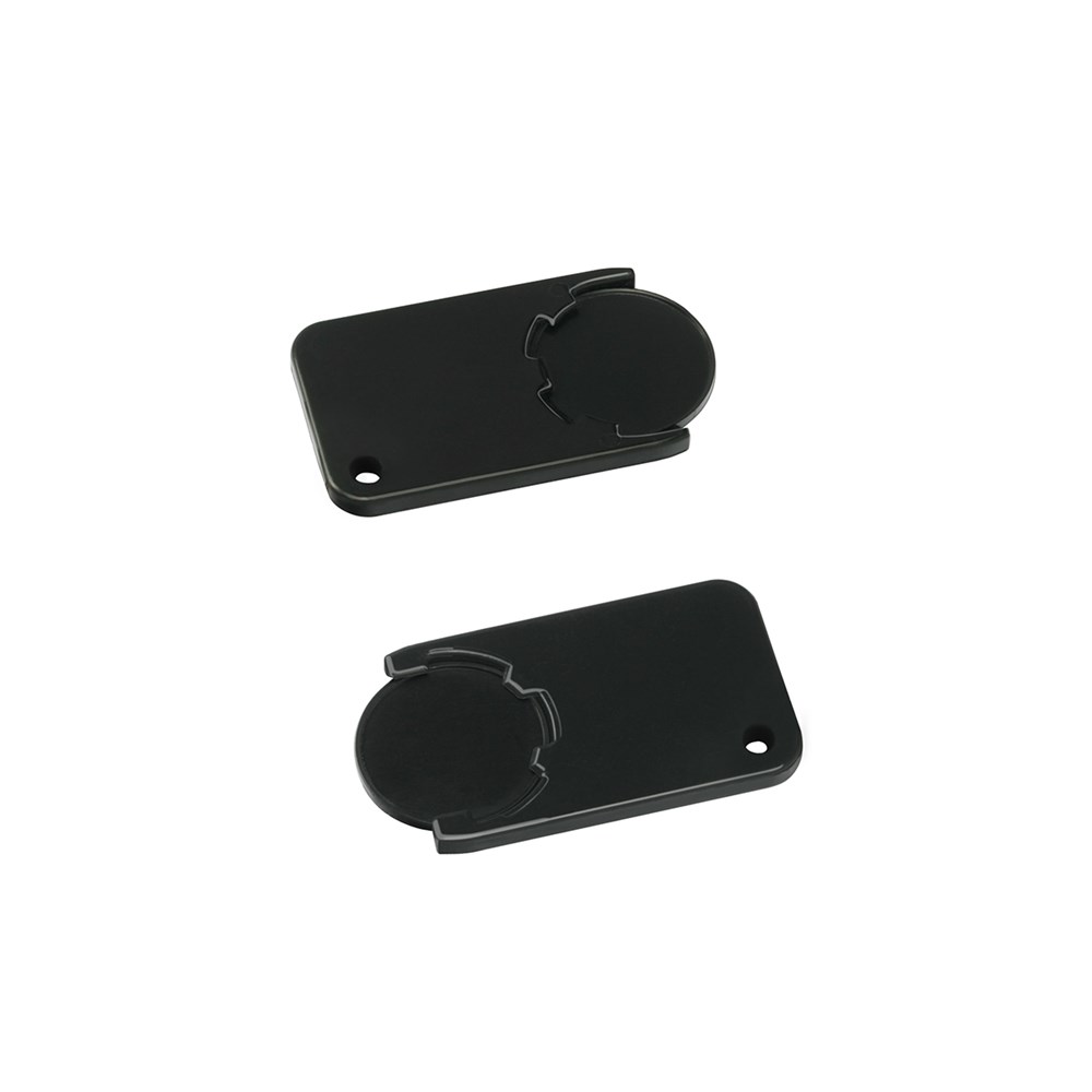 Chiphalter mit 1€-Chip "Beta" - Schwarz/Schwarz