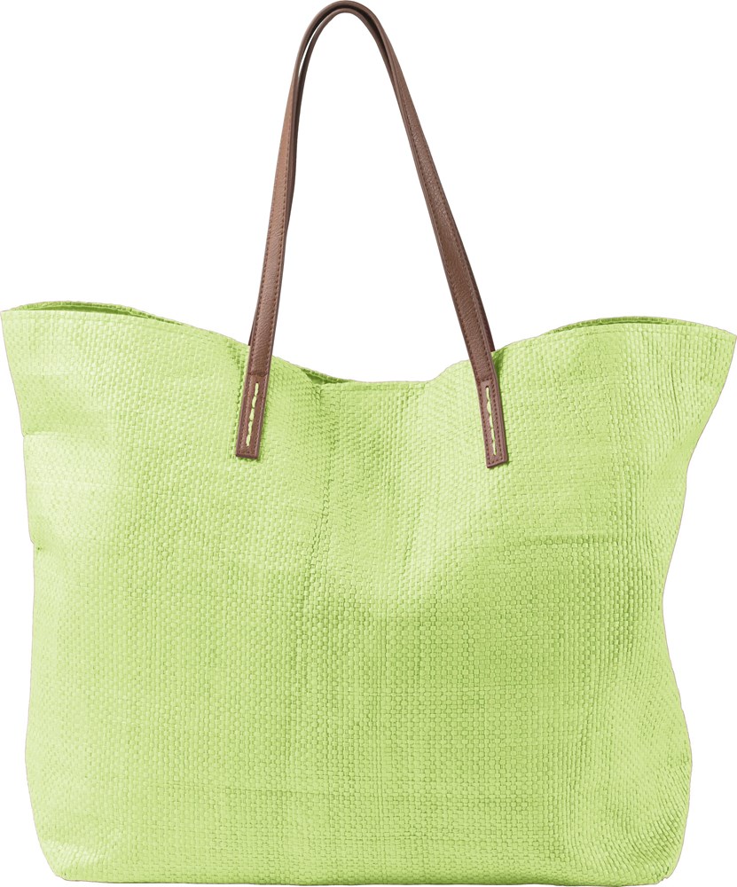 Strandtasche aus Papier Sana - Limettengrün