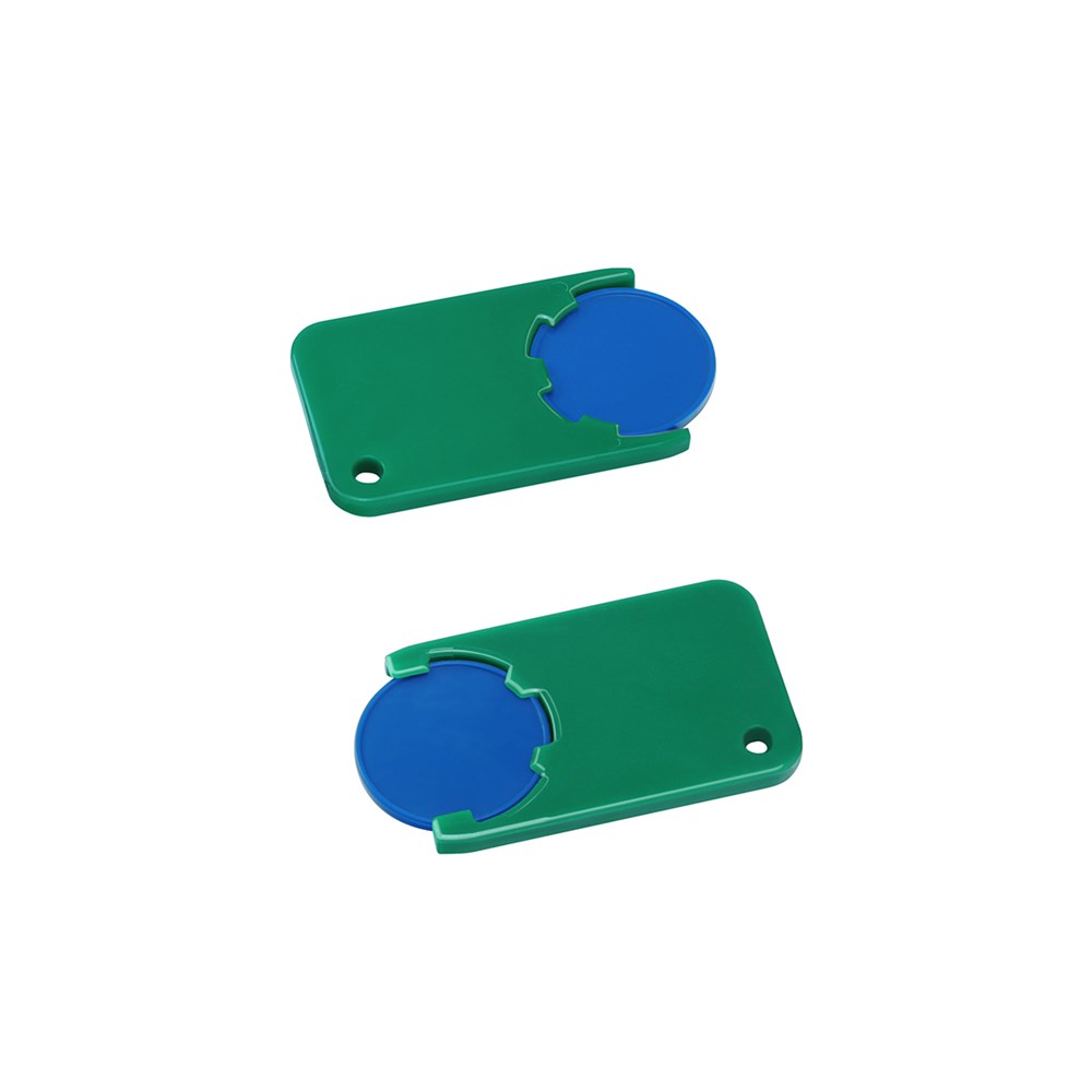 Chiphalter mit 1€-Chip "Beta" - Blau/grün