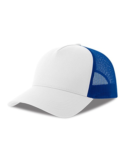 Atlantis - Rapper Cotton-S Cap - White, Royal