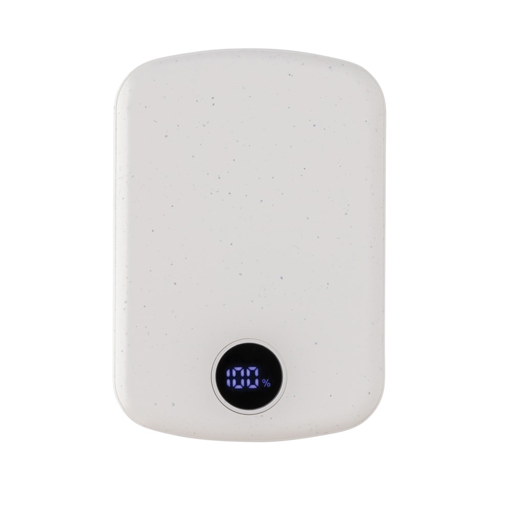 MagBoost 5.000mAh magnetische Powerbank aus RCS rec. Plastik - weiß (± PMS White)