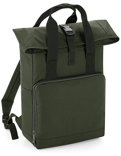 BagBase - Twin Handle Roll-Top Backpack - Olive Green