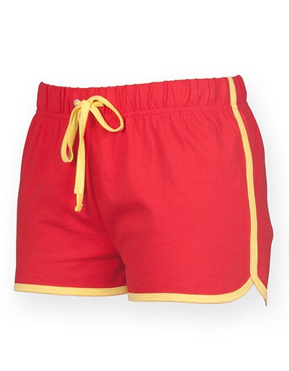SF Women - Women´s Retro Shorts - Red, Yellow
