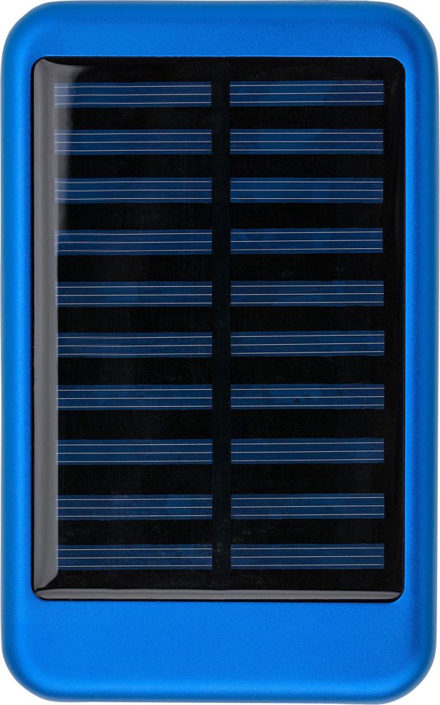 Aluminium Solar-Powerbank Tycho - blau